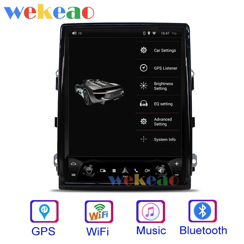Wekeao вертикальный экран Tesla стиль 10,4 ''Android 7,1 автомобильный Dvd мультимедийный плеер для Porsche Panamera радио Automotivo 2011