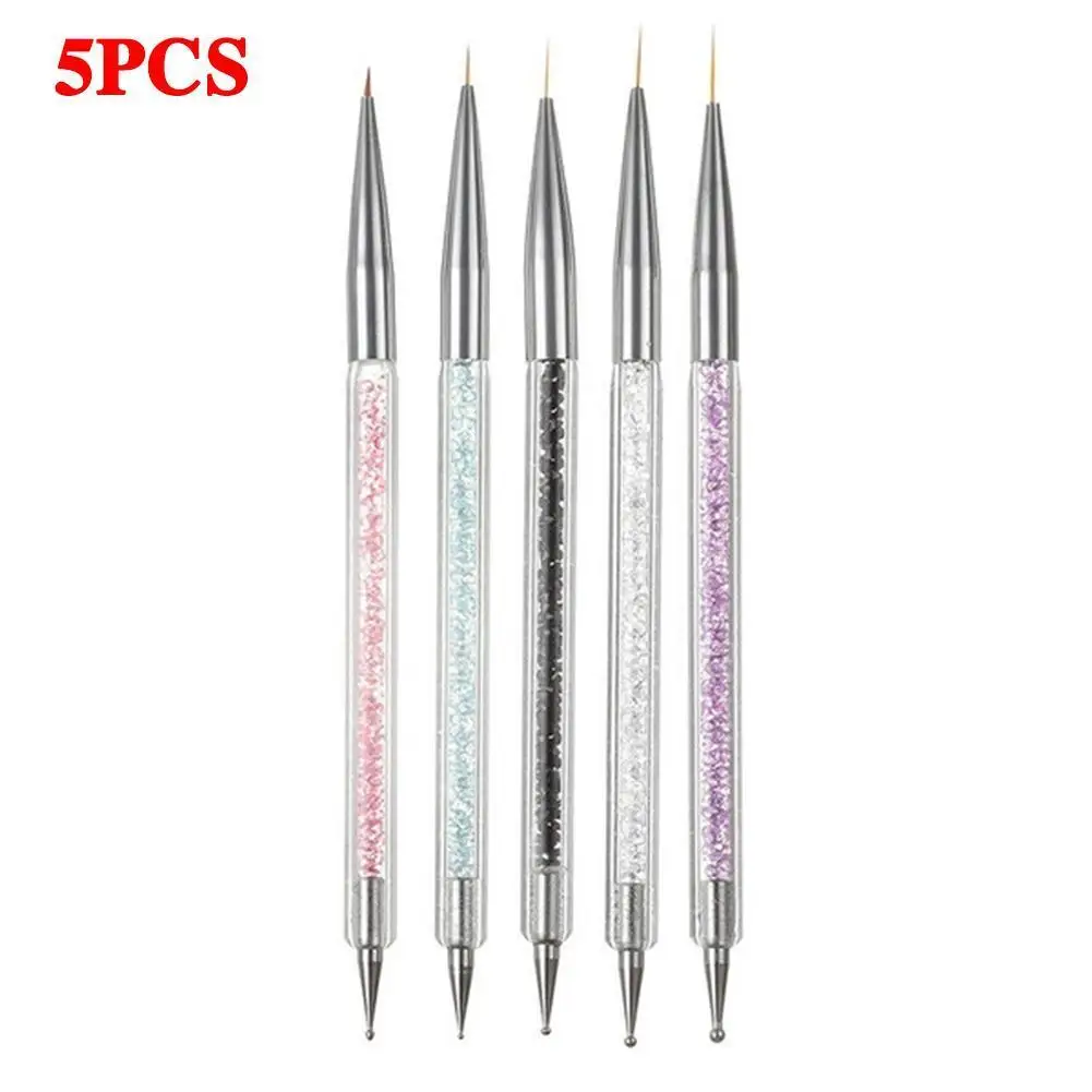 

5 шт. лайнер, гелевые ручки для рисования ногтей, точечный карандаш, кисть для маникюра, аксессуары для ногтей, косметический инструмент, руч...