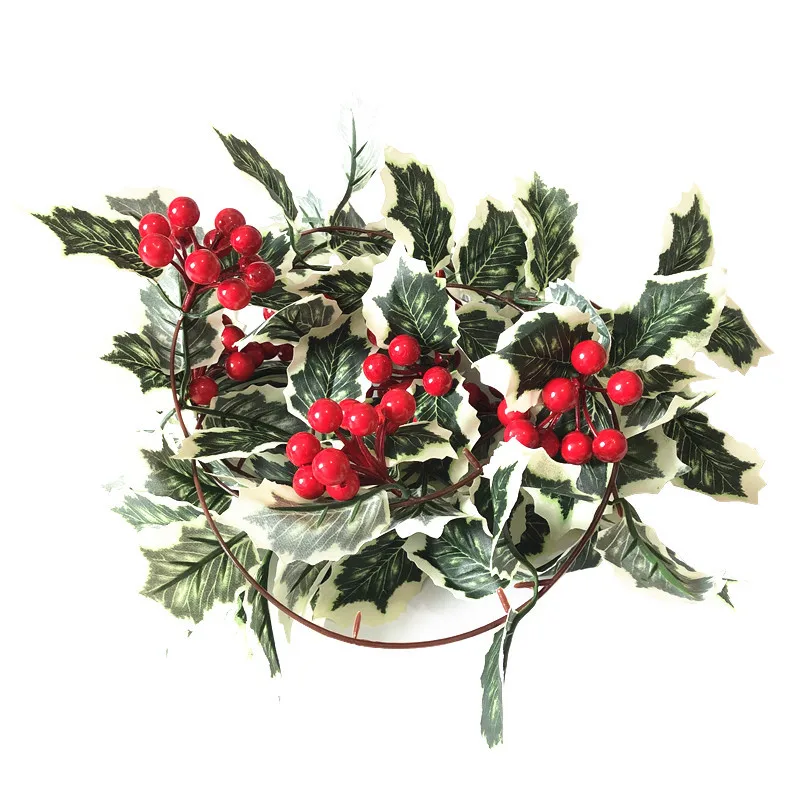 

Thanksgiving Christmas Red Fruit Rattan Garlands Waterproof String Lights For Party Window Garden Party Festival Decoration