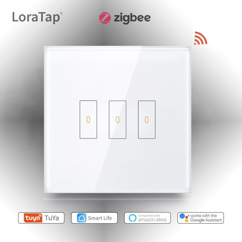 

ZigBee 3.0 Tuya Smart Life Light Switch Touch Panel 1 2 3 Gang App Remote Control Timer Works with Google Home Assistant Alexa