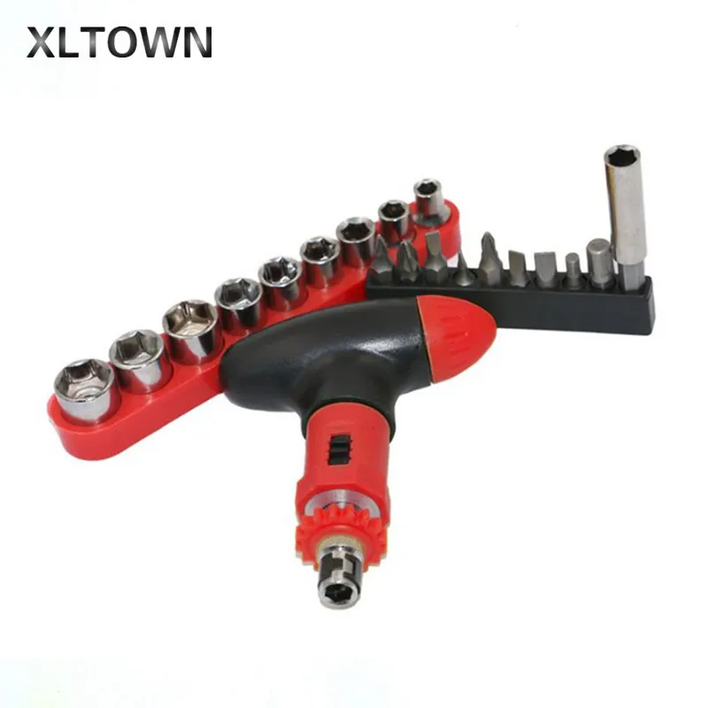 XLTOWN 20 шт. набор ручных гаечных ключей с храповым механизмом головок отверткой 5 13