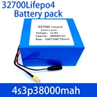 Аккумуляторная батарея 32700 Lifepo4, 4S3P, 12,8 В, 30 Ач, 4S 40A, 100A, сбалансированная система управления аккумуляторной батареей для электролодки, бесперебойный источник питания 12 В