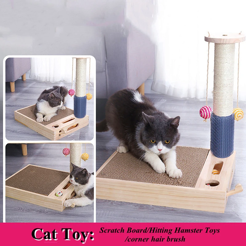 Когтеточка для кошек из гофрированного картона с ударным хомяка игрушка