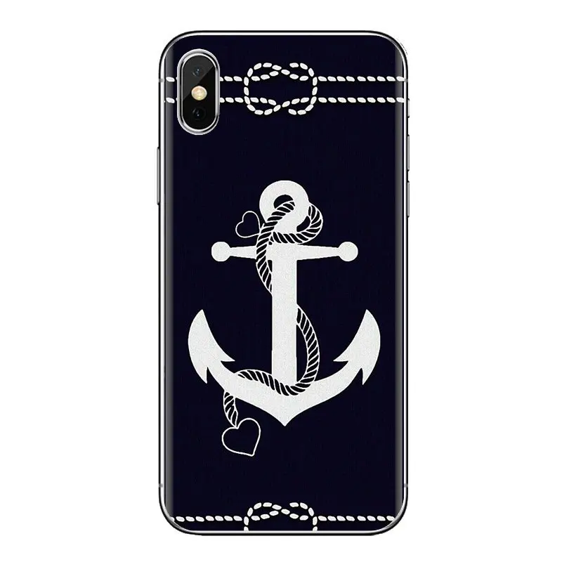 Navy Stripes Hope Anchor Soft Transparent Cases Covers For Xiaomi Redmi 4A S2 Note 3 3S 4 4X 5 Plus 6 7 6A Pro Pocophone F1 |