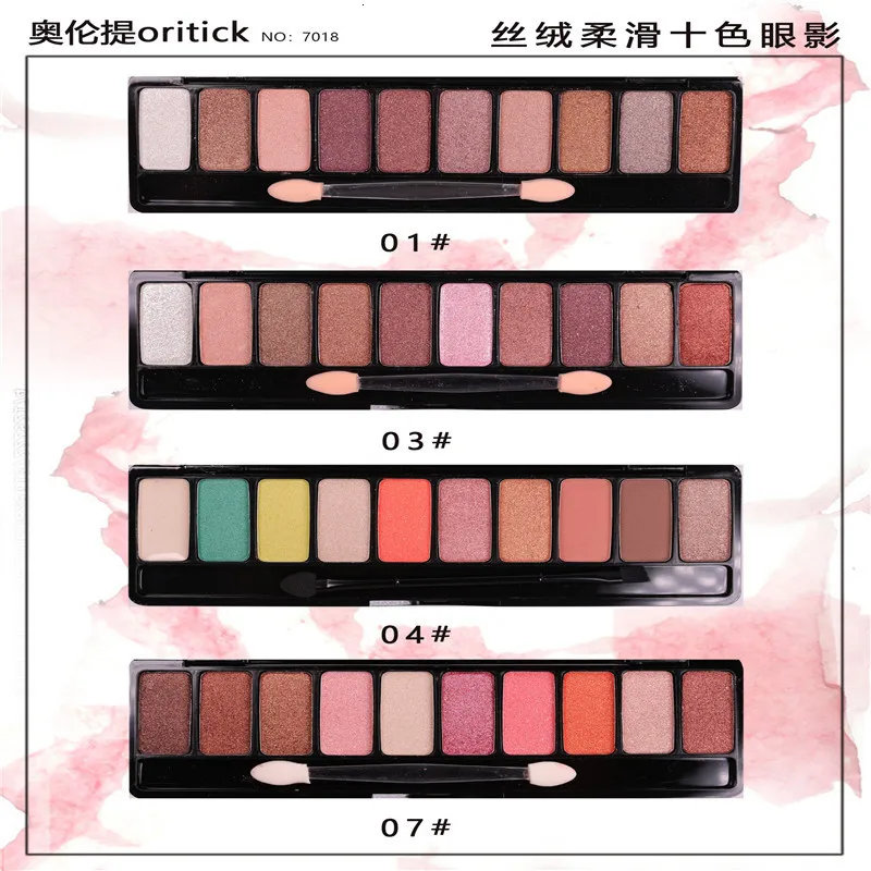 Новинка 10 цветов мерцающие матовые тени для век палитра макияжа