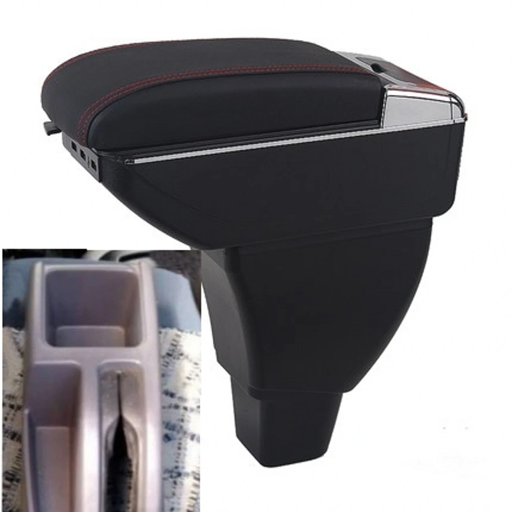 

For Pajero Mini Armrest Box Center console Arm Rest central Store content box with cup holder ashtray USB interface