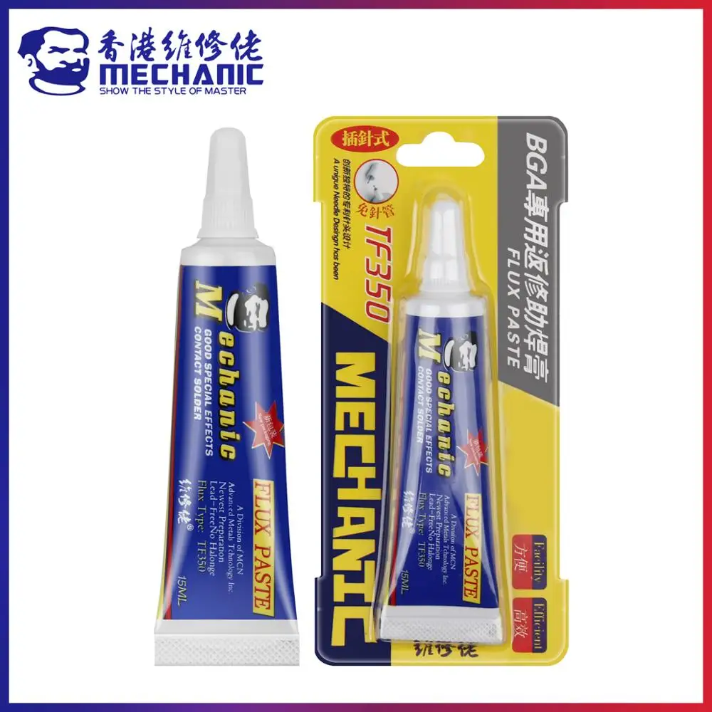 

MECHANIC 15ml Pin Shaped Mild Rosin Lead-Free Soldering Paste PCB BGA SMD SMT No-Clean Welding Flux Metalworking Repair Solder