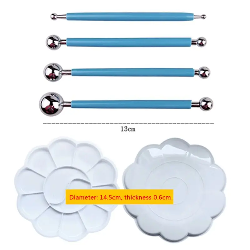 

20pcs/set Mandala Dotting Pen Tools Set for Nail Art Painting Craft Stencil Paint Tray Acrylic Rod