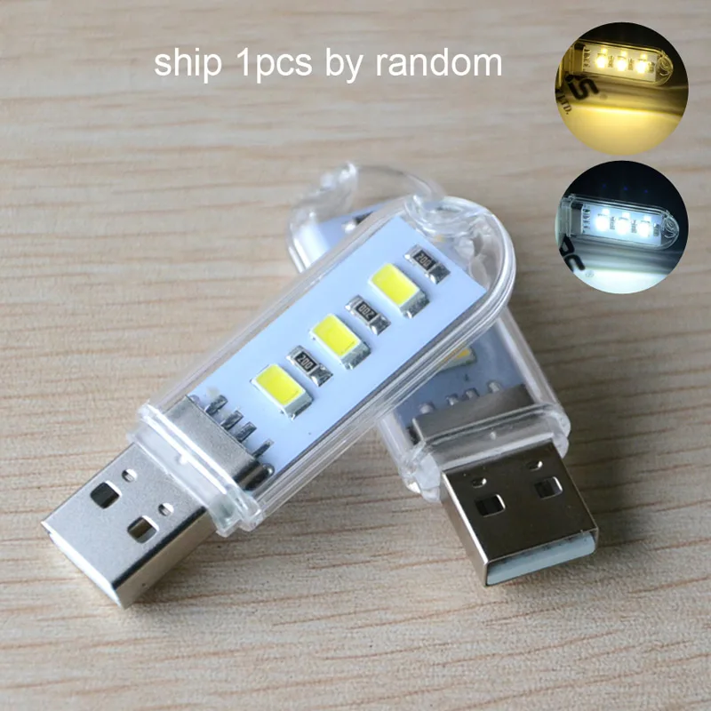 3LED USB Мини USB светодиодный светильник-книга, светильник для чтения, гибкая USB лампа, настольная лампа для ПК, ноутбука, Дополнительный внешний аккумулятор, лампа для чтения для детей и студентов - Испускаемый цвет: 3LED USB