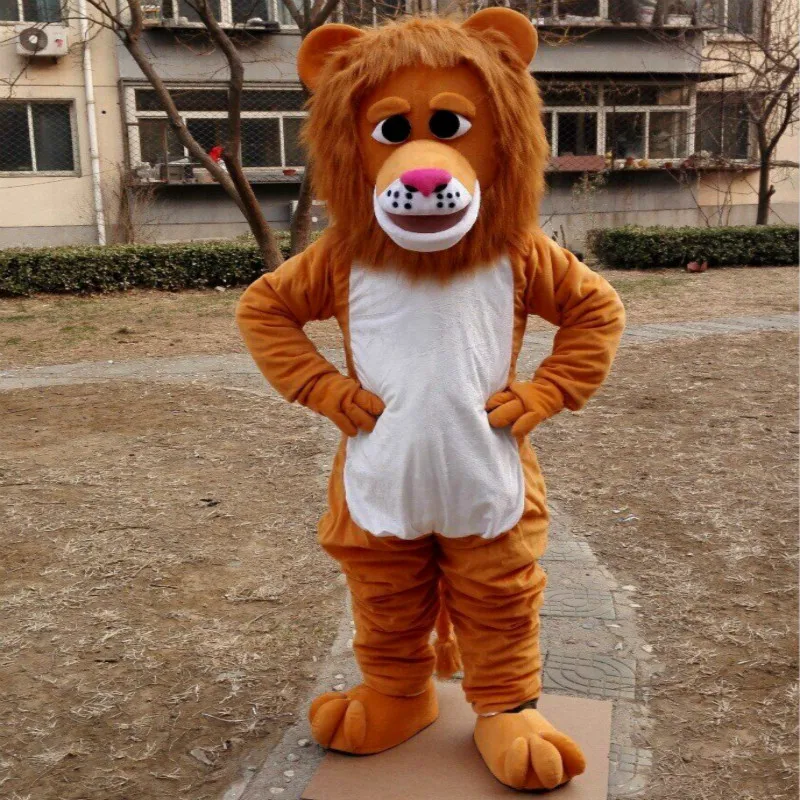 Костюм-талисман льва пушистые костюмы для косплея вечерние партия игры пушистый