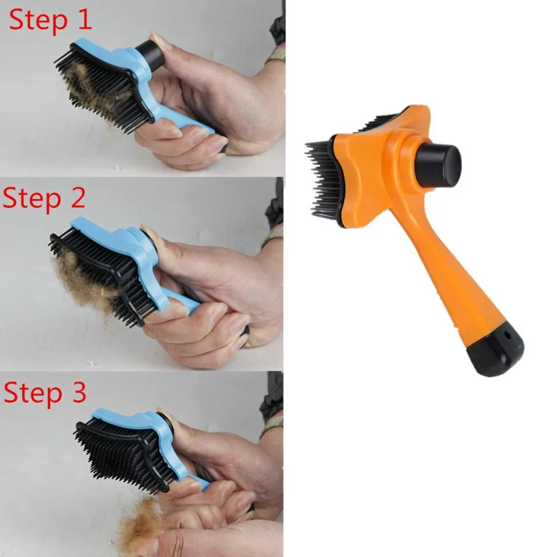 

Pet Automatic Multi-functional Plastic Comb For Dogs Cats Pet Hair Removal Brush One Button Control Dog Electric Grooming Brush