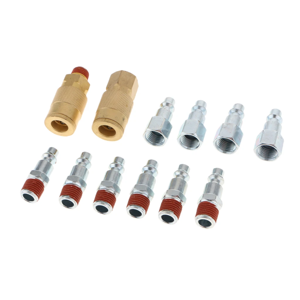 Латунный быстроразъемный соединитель 12 шт. 1/4 дюйма воздушного шланга штуцер NPT |