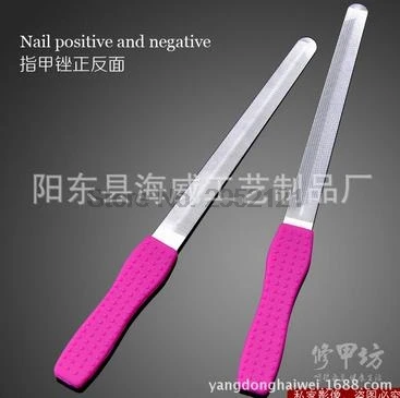 Dhl ИЛИ ems 200 шт. пилка для ногтей из нержавеющей стали Двусторонняя Полировочная