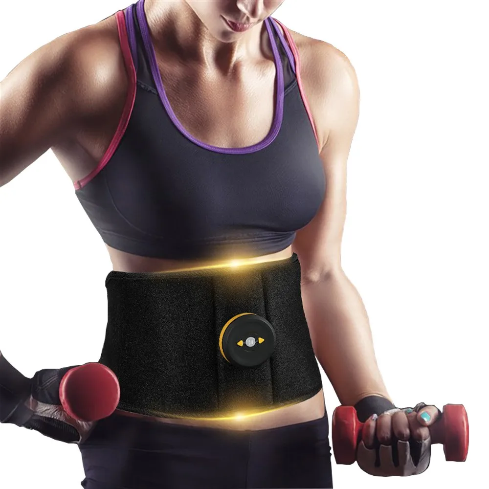 Интеллектуальный USB Перезаряжаемый EMS тренажер для фитнеса Вибрационный пояс