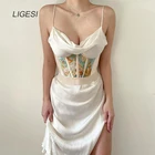 Женский пояс-корсет Fajas с винтажным рисунком, Корректирующее белье под грудью, топ для похудения и коррекции живота