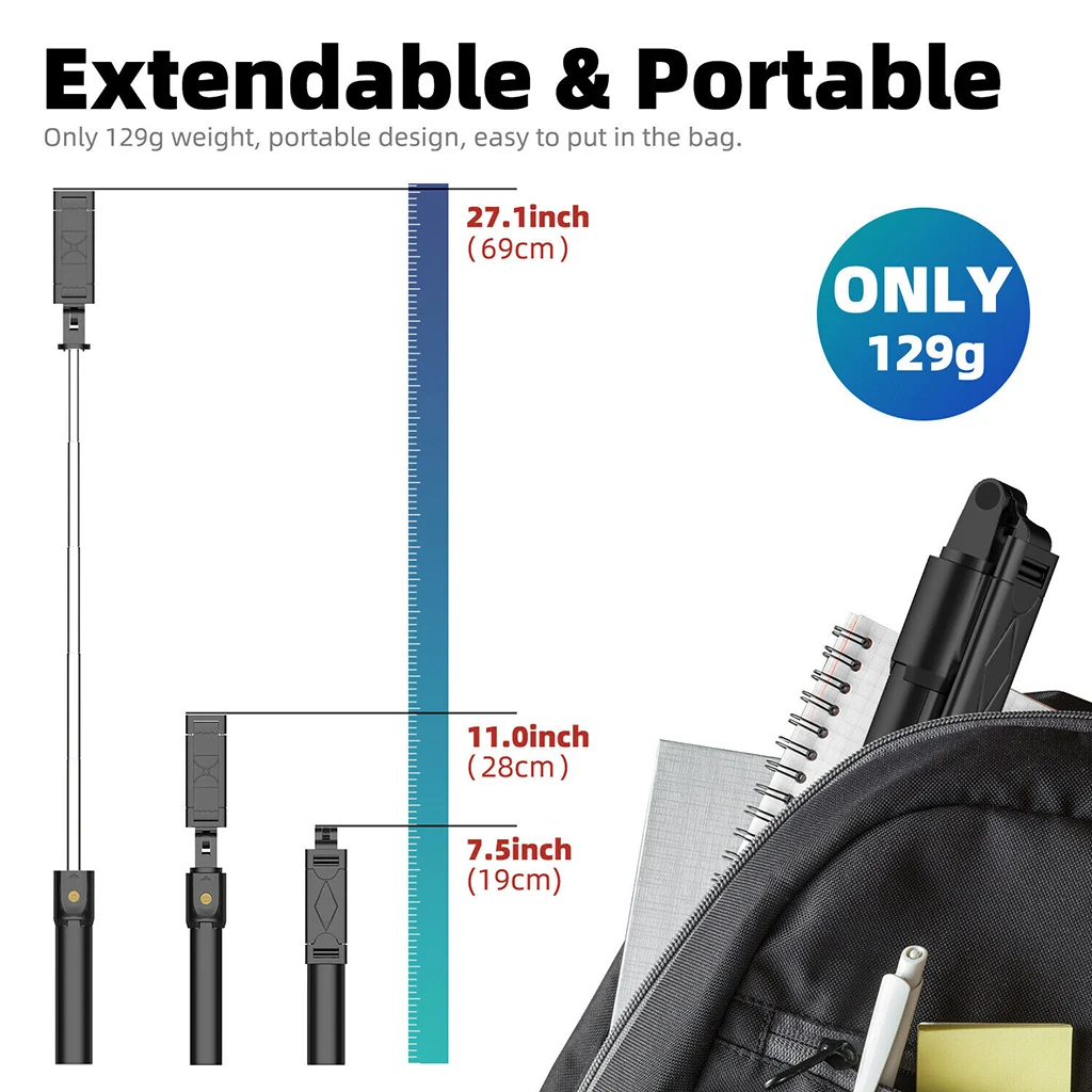 

K07 Extendable Selfie Stick With Monopod Tripod & Bluetooth Remote Shutter Phone 3 In 1 Selfie Stick Tripod 2021