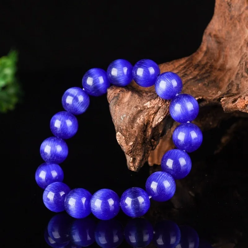 

Chinese Natural Crystal Hand-carved Beads Jade Bracelet Fashion Boutique Jewelry Cat Eye Stone Lovers Jewelry
