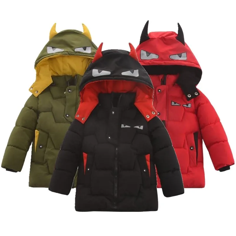 

Baby Boys Jackets Children Winter Kids Snow Overalls With Hooded Cartoon Long Style Down Snowsuits For 1-8 Y Kids 2023 Fashion