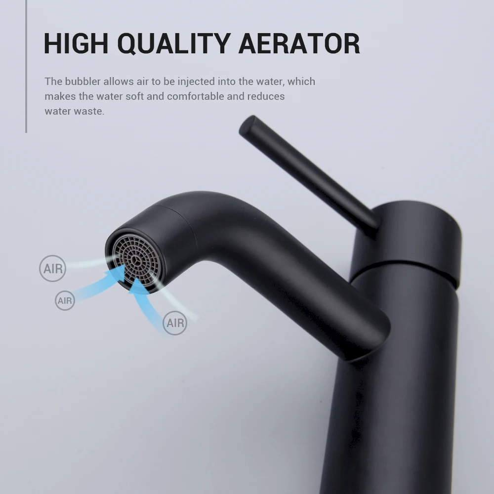 black bathroom faucets hot and cold water mixer tap solid brass sink single lever faucet brushed gold basin taps accessories free global shipping