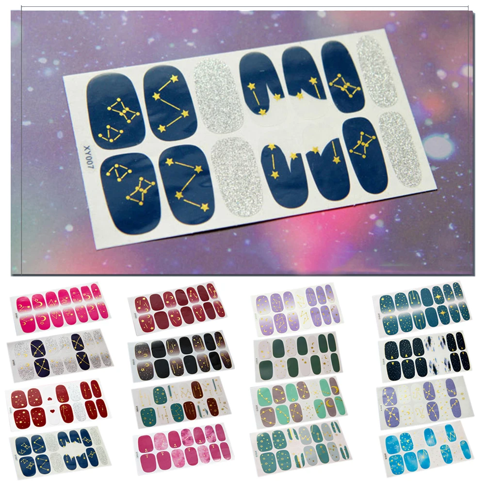 14 типов наклейка для творчества маникюр снежинка блестящие фотополоски