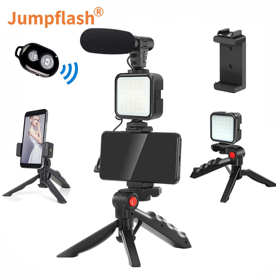 Jumpflash сиденья Трипод штатив для камеры GoPro видео Наборы Live селфи светодиодный