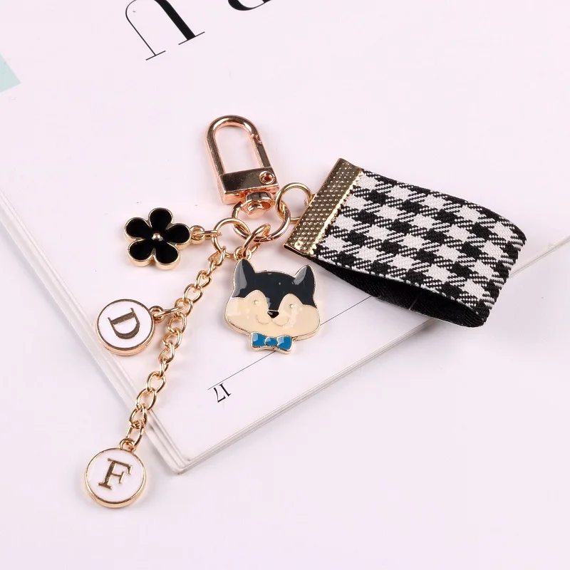 2020 Animal Cat Dog duck Keychain Key Chains Cartoon Ribbon Letter Ring Fashion Jewelry Gift For Women | Украшения и аксессуары