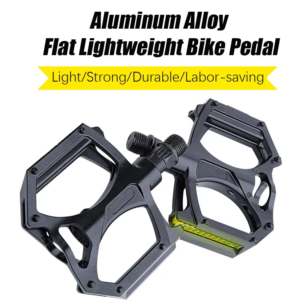 

2pcs Bicycle Pedals DU Bearing Aluminum Alloy Flat Lightweight Bike Pedal for Road MTB Outdoor Cycling Accessories