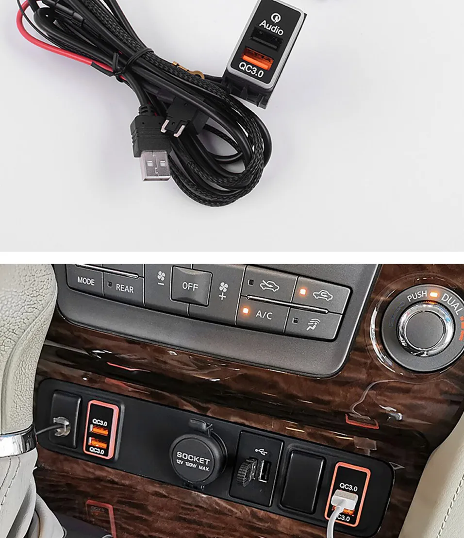 Usb порт быстрой зарядки для nissan y62 patrol nissan patrol y62 аксессуары для интерьера y62 U дисковая розетка