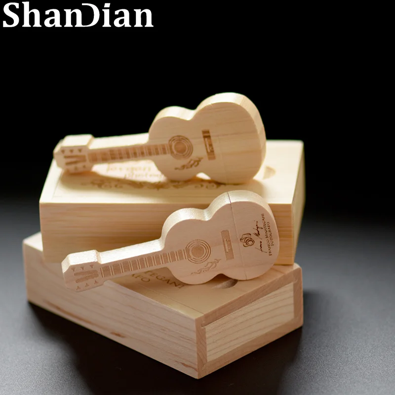 Флэш накопитель с деревянным корпусом usb 2 0 4/8/16/32/64/128 ГБ|wooden guitars usb|usb flash drive