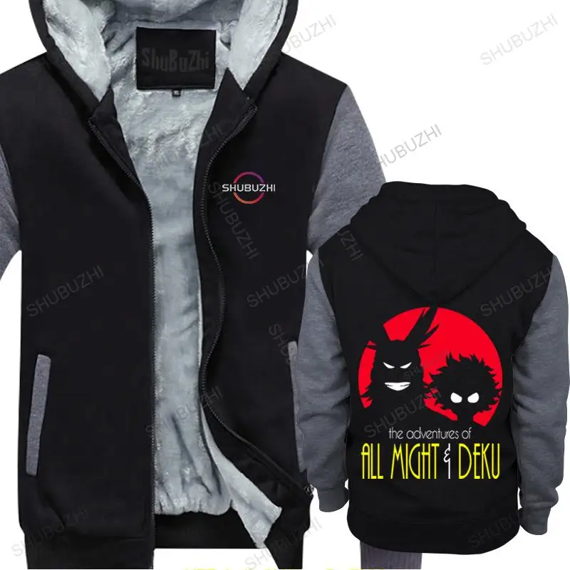 

new sweatshirt men fall winter hoodie The Adventures of All Might & Deku My Hero Academia homme brand cotton thick jacket hoody