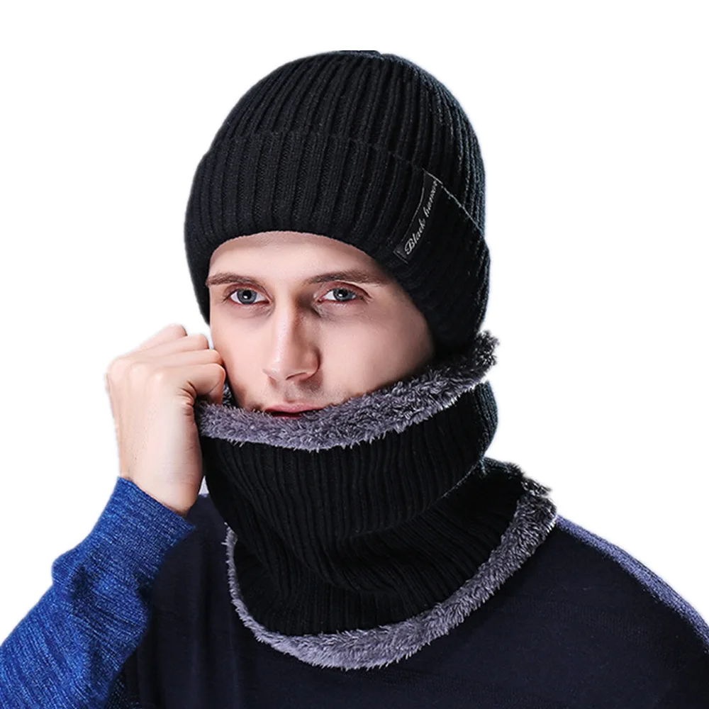 Новый Зимний комплект из 2 шерстяных шапок для мужчин и женщин уличная защита