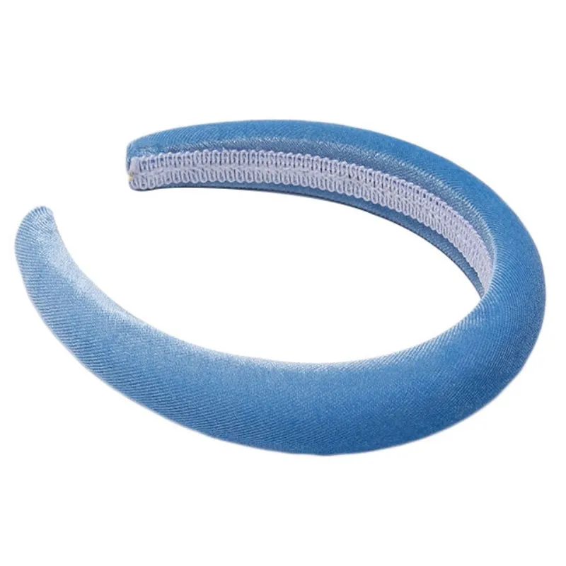 Повязка на голову женская бархатная в полоску золотистая и черная 2 5 см |