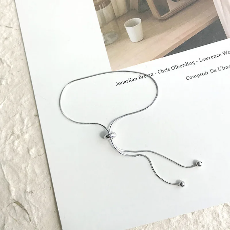 Серебряный Цвет браслет для женщин двойной жемчужные бусы регулируемый змеиные