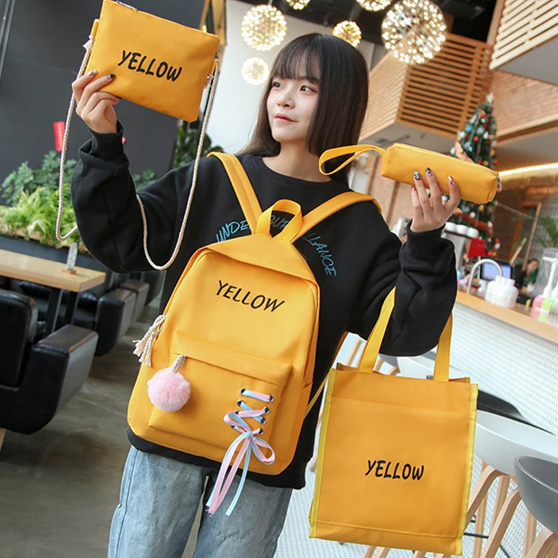 Симпатичные школьные ранцы для девочек-подростков рюкзаки 4 шт./компл. детские