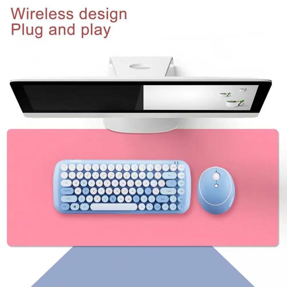

Mini 1 Set Practical 2.4G Wireless Gaming Mouse Lightweight Computer Keyboard Colorful for PC