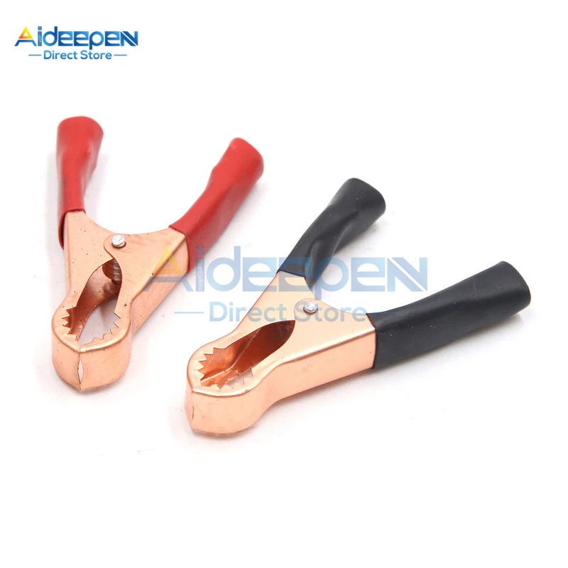 2 шт./пара 50A красный + черный 80 мм Автомобильный аккумулятор заряд крокодил зажим