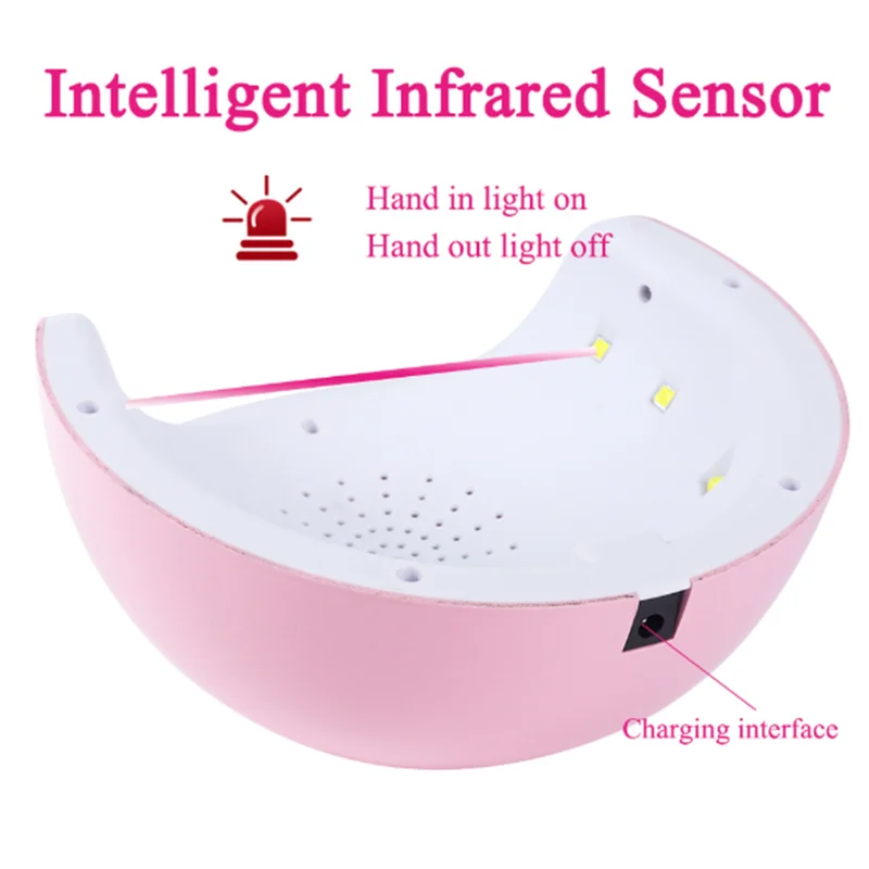 36W интеллигентая (ый) индукции безболезненный режим Быстросохнущий лак для ногтей лампа светодиодный