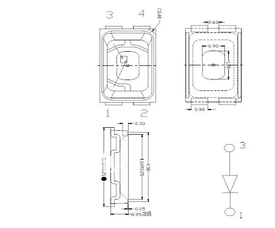 Двухцветный SMD 5630 светодиодный Диод красный @ белый желтый цвет 0 2 Вт|Подвесные