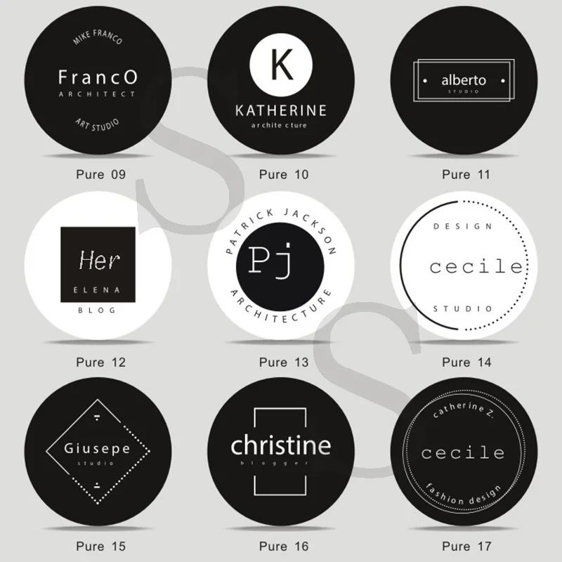 100 штук индивидуальная Милая черно-белая упаковка материалы для этикетки