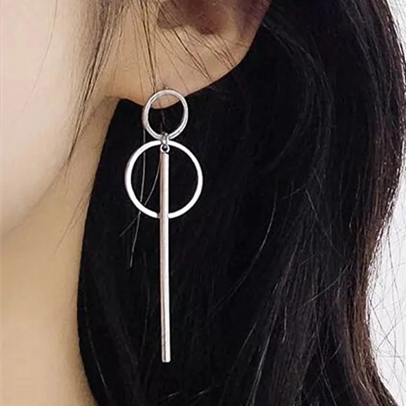 EC346 новый размер круглые полосы серьги женские Геометрические личности дикий