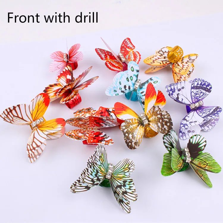 5 шт./компл. моделирование Цвет бабочки аксессуар для волос с Алюминий кольцо