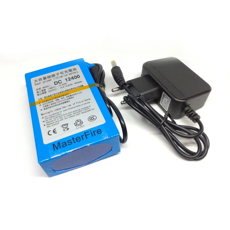 

New Portable DC 12V 4000mah Rechargeable Lithium-ion Battery Pack with Plug DC 12400 For CCTV Camera Batteries