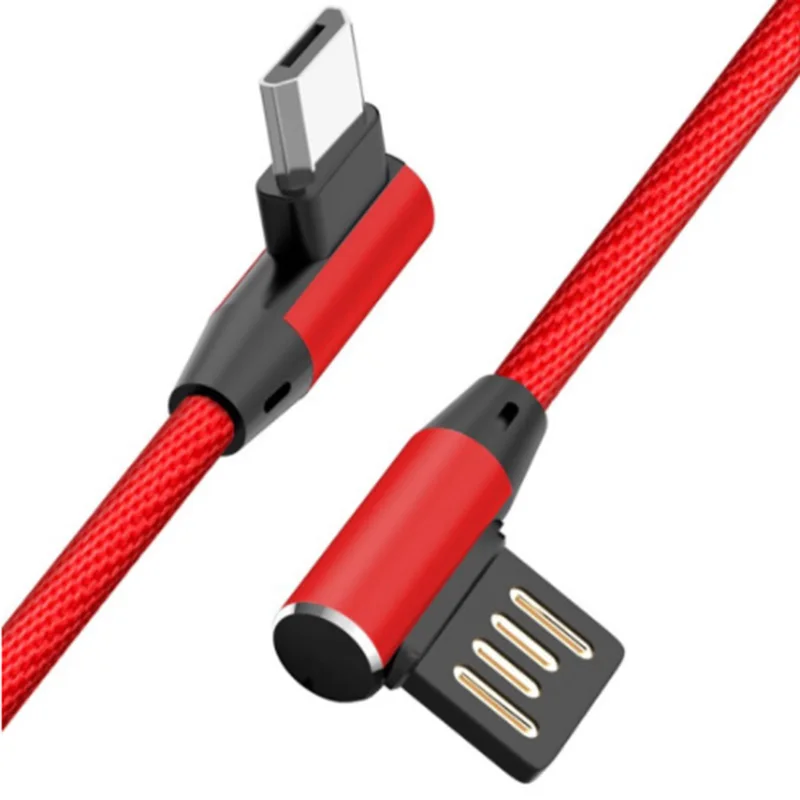 3а Быстрая зарядка Micro USB кабель 90 градусов строка данных для samsung S8 S9 Android Заряженная линия для Xiaomi huawei кабель мобильного телефона