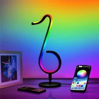 musical note led table wall lamp dimmable desk decoration atmosphere lamp rgbic smart 210 mode appremote control bedside light