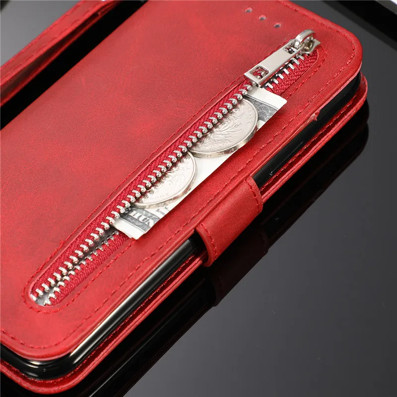 Luxury Leather Zipper Flip Wallet Case For iPhone 14 13 12 Mini 11 Pro X XS MAX XR 6 6s 7 8 Plus SE 2020 2022 Cards Phone Cover