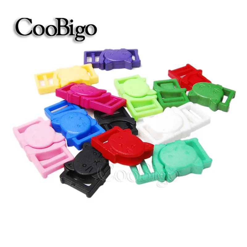 Mixed Colors Sent 100 шт красочные пластиковые 3/" кошачья голова безопасности отрывающиеся пряжки для нижнего белья Домашние животные воротник и сумка тесьма аксессуар для одежды сделай сам - Цвет: Mixed Colors Sent
