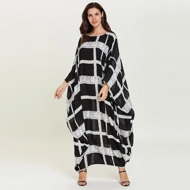 Мусульманское платье Дубай марокканского размера плюс женская мусульманская