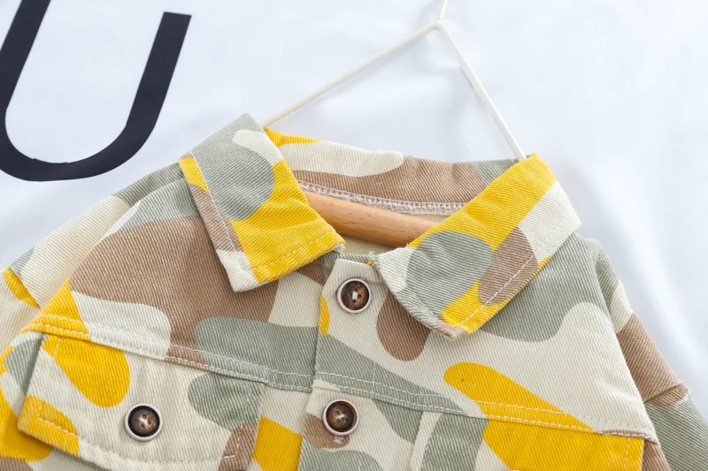 Toddler Baby Boy Clothes Set Camo Coat Boys Camouflage Jacket + Hooded T-shirt Jeans infant Outfit Children Clothing | Детская одежда и