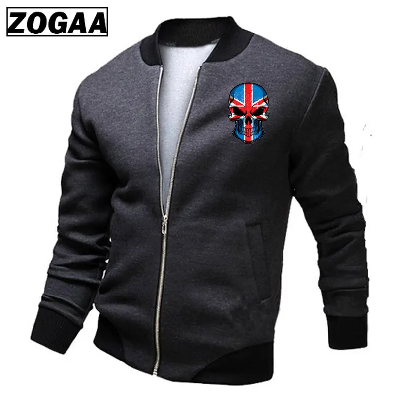 

ZOGAA Spring Jackets Male Streetwear Coats NEW 3D Skull Men Jackets Men's Zipper Jacket Casual Streetwear Hip Hop Slim Fit Coat