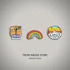 Женская эмалированная брошь в виде Снежной Горы